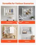 Pakabinama spintelė, 81,3 x 40,6 x 61 cm, balta - Image 7