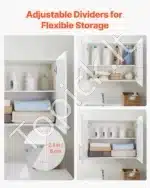 Pakabinama spintelė, 81,3 x 40,6 x 61 cm, balta - Image 4