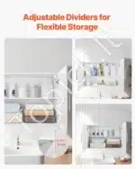 Pakabinama spintelė, 91,4 x 40,6 x 61 cm, balta - Image 4