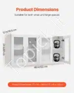 Pakabinama spintelė, balta, 122 x 30,5 x 61 cm, laminuota medžio drožlių plokštė - Image 3