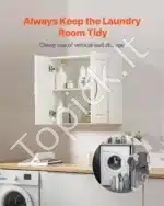 Pakabinama spintelė, balta, 80 x 30 x 60 cm, laminuota medžio drožlių plokštė - Image 2