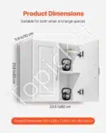 Pakabinama spintelė, balta, 80 x 30 x 60 cm, laminuota medžio drožlių plokštė - Image 3