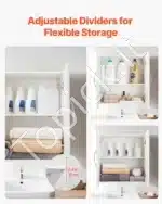 Pakabinama spintelė, balta, 80 x 30 x 60 cm, laminuota medžio drožlių plokštė - Image 4