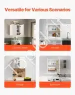 Pakabinama spintelė, balta, 80 x 30 x 60 cm, laminuota medžio drožlių plokštė - Image 7