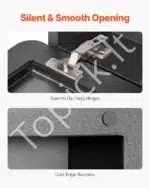 Pakabinama vonios spintelė su veidrodžiu | 42x13x70 cm - Image 6