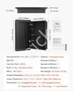 Pakabinama vonios spintelė su veidrodžiu | 42x13x70 cm - Image 7