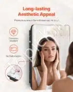 Pakabinama vonios spintelė su veidrodžiu | 42x13x70 cm - Image 4