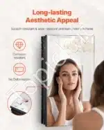 Pakabinama vonios spintelė su veidrodžiu ir raktu | 36x14x61 cm - Image 3