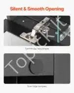 Pakabinama vonios spintelė su veidrodžiu ir raktu | 36x14x61 cm - Image 5