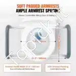 Pakeliamas tualeto dangtis su aliuminio porankiais (8.9 cm aukščio), 136 kg - Image 3