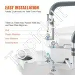 Pakeliamas tualeto dangtis su aliuminio porankiais (8.9 cm aukščio), 136 kg - Image 5