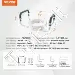 Pakeliamas tualeto dangtis su aliuminio porankiais (8.9 cm aukščio), 136 kg - Image 6