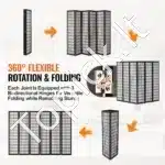 Pertvara kambariui, juoda, 6 dalys, 242x170 cm - Image 2