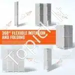 Pertvara kambariui, šviesiai pilka, 4 dalys, 170x162 cm - Image 2