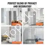 Pertvara kambariui, šviesiai pilka, 4 dalys, 170x162 cm - Image 5