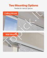 Pilkos poliesterinės panelinės žaliuzės (4 vnt.) su reguliuojamu 116–218 cm bėgeliu, pusiau permatomos - Image 6