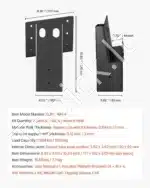 Platformos laikiklių komplektas 88,9×88,9 mm medienai, 4 vnt. - Image 7