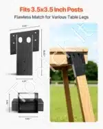 Platformos laikiklių komplektas 88,9×88,9 mm medienai, 4 vnt. - Image 6