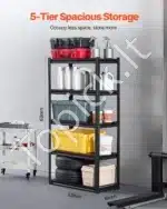 Plieninė 5 lygių sandėliavimo lentyna garažui, sandėliui ar dirbtuvėms – 160,0 × 81,3 × 40,6 cm - Image 7