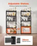 Plieninė 5 lygių sandėliavimo lentyna garažui, sandėliui ar dirbtuvėms – 182,9 × 81,3 × 40,6 cm - Image 6