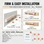 Plūduriuojanti Židinio Konsolė | Tikra Pušies Mediena | Natūrali Medžio Spalva | 183x20.3x12.7 cm - Image 4