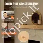 Plūduriuojanti Židinio Konsolė | Tikra Pušies Mediena | Natūrali Medžio Spalva | 183x20.3x12.7 cm - Image 3