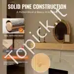 Plūduriuojanti Židinio Lentyna / Konsolė Iš Pušies Medienos | 152.4 cm - Image 3