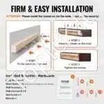 Plūduriuojanti Židinio Lentyna | Pušies Mediena | 152.4x20.3x15.2 cm |iki 22.7 kg - Image 4