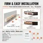 Plūduriuojanti Židinio Lentyna Pušies | Rustikalinė Ruda Spalva | 121.9x20.3x12.7 cm | iki 22.7 kg - Image 4