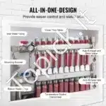 Premium 10 Kontūrų Kolektorius Grindiniam Šildymui | SUS304 Nerūdijantis Plienas | Reguliuojami Debitomačiai 5 L/min - Image 3