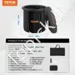 Pripučiama ledo vonia, 85x75 cm, 398 l, su dangčiu ir pompa - Image 6