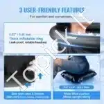 Pripučiama ledo vonia, 85x75 cm, 398 l, su dangčiu ir pompa - Image 3