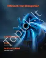 Procesorių aušintuvas, skysčio aušinimo sistema, ARGB šviesa, 120 mm PWM ventiliatorius - Image 2