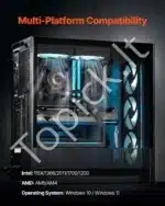 Procesorių aušintuvas, skysčio aušinimo sistema, ARGB šviesa, 120 mm PWM ventiliatorius - Image 6