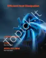 Procesorių aušintuvas, skysčio aušinimo sistema, ARGB šviesa, 3x 120 mm PWM ventiliatoriai - Image 2