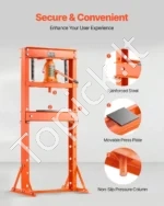 Profesionalus Hidraulinis Presas Dirbtuvėms – 20 Tonų, Rankinis, Plieno H-Rėmas - Image 6