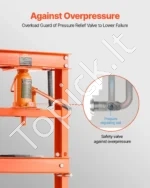 Profesionalus Hidraulinis Presas Dirbtuvėms – 20 Tonų, Rankinis, Plieno H-Rėmas - Image 4