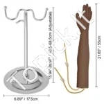 Profesionalus IV Injekcijų Praktikavimo Rinkinio Rankos Modelis – 55 cm, PVC/Latex, Su Reguliuojamu Stovu ir Priedais - Image 8