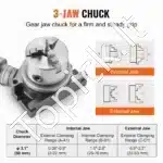 Profesionalus frezavimo stalo daliklis, 100 mm, vertikalus/horizontalus, ketaus - Image 2