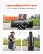 Profesionalus smuiko lagaminas su higrometru 4/4 dydžio, juodas, ~77x25x13 cm, su kuprinės diržais - Image 4