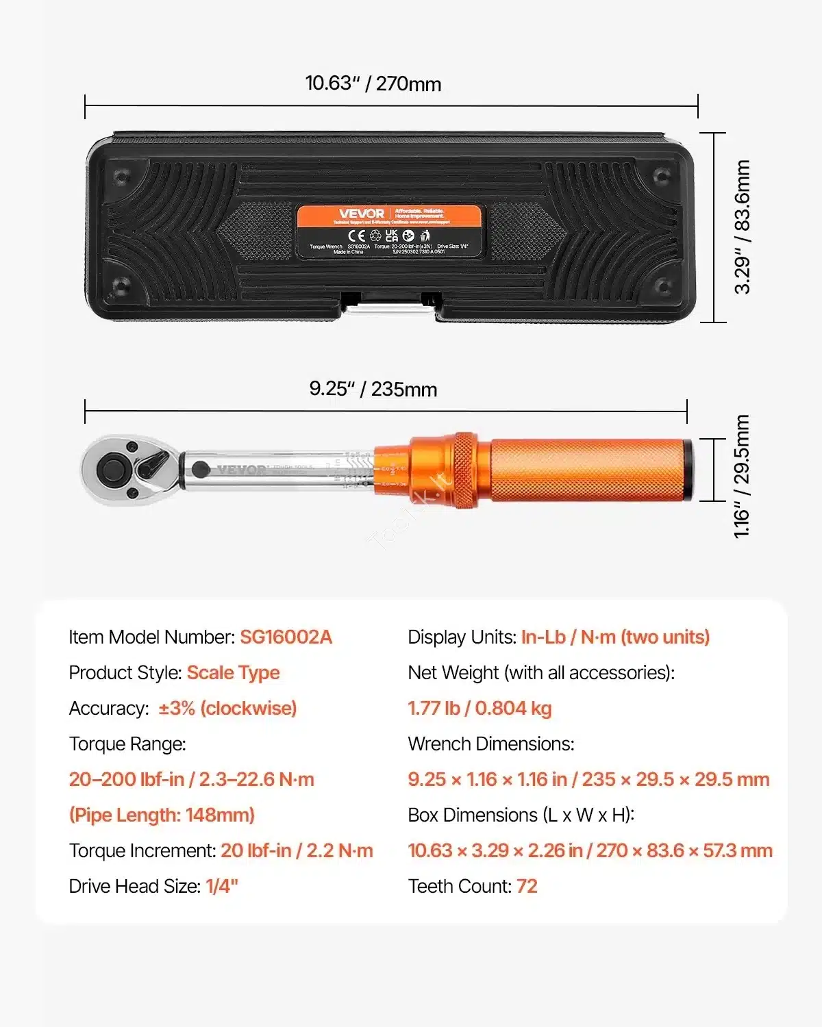 Profesionalus sukimo momento raktas 235 mm, 2.3–22.6 Nm sukimo momentas, chromuotas plienas topick (1) Profesionalus sukimo momento raktas 235 mm, 2.3–22.6 Nm sukimo momentas, chromuotas plienas - Image 7