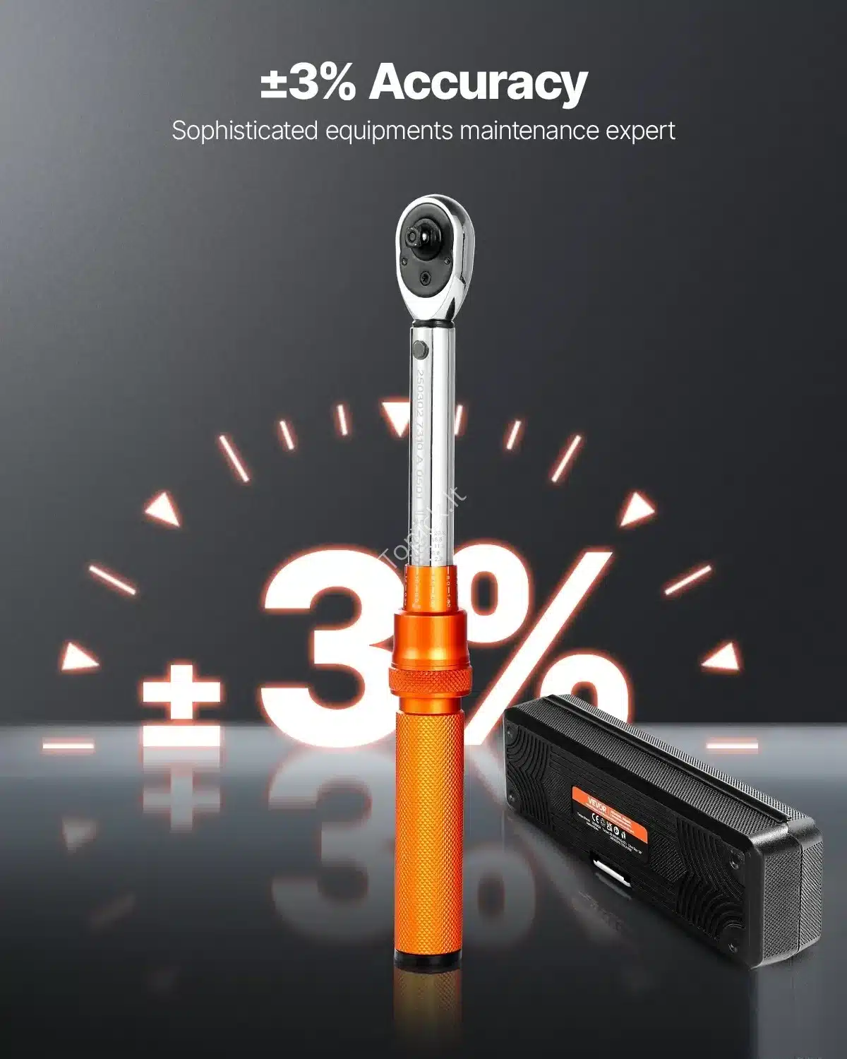 Profesionalus sukimo momento raktas 235 mm, 2.3–22.6 Nm sukimo momentas, chromuotas plienas topick (4) Profesionalus sukimo momento raktas 235 mm, 2.3–22.6 Nm sukimo momentas, chromuotas plienas - Image 3