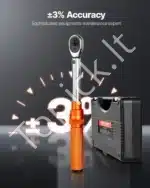 Profesionalus sukimo momento raktas 240 mm, 2.3–27.1 Nm, chromuotas plienas - Image 3