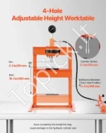 Rankinis Hidraulinis Presas 10T Dirbtuvėms | 130 mm Eiga | | Oranžinis H-Rėmo Plienas - Image 3