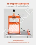 Rankinis Hidraulinis Presas 10T Dirbtuvėms | 130 mm Eiga | | Oranžinis H-Rėmo Plienas - Image 5