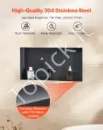 Reguliuojama sieninė dušo niša / lentyna 10,16 × 33,02 × 63,5 cm, be rėmelių - Image 3