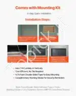 Reguliuojama sieninė dušo niša / lentyna 10,16 × 33,02 × 63,5 cm, be rėmelių - Image 5