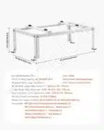 Reguliuojamas Grindinis Stovas Oro Kondicionieriui/Šilumos Siurbliui | 900x500x300 mm | 9000-24000 BTU | 250 kg - Image 7