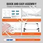 Reguliuojamas buitinės technikos stovas su ratukais 38–61 cm, 150 kg - Image 2