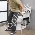 Reguliuojamas tualeto saugos rėmas. 62-77 cm, 44-59 cm,136 kg su rankenomis - Image 7